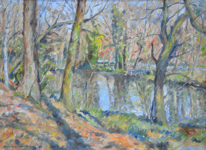 Mill Pond, Clyne. 61x45cm.
