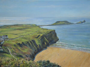 Worms Head from Rhossili Down